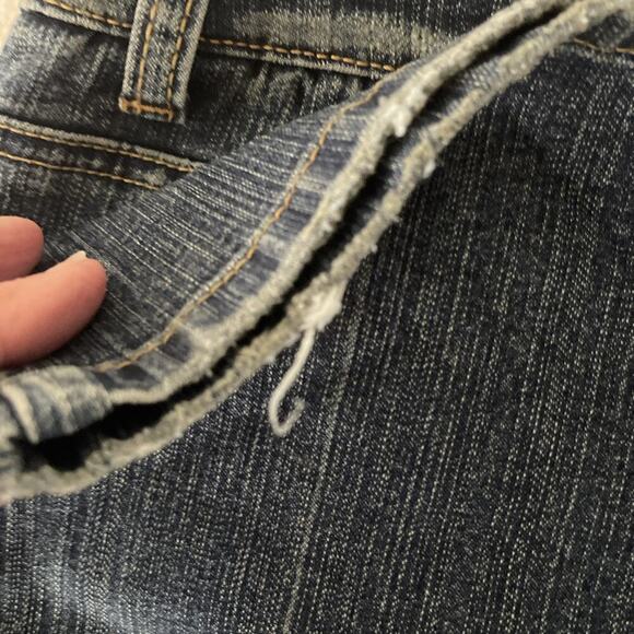 Mixit Women's Flare Jeans Blue Floral Embellished Stretch Mid Rise Size 8 - Picture 9 of 10